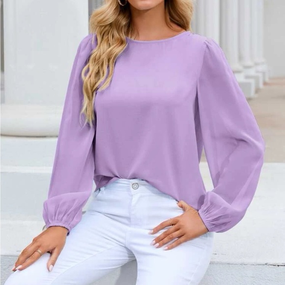 Lantern sleeve blouse - Picture 6 of 16